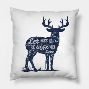 Moose silhouette with motivational wisdom Pillow