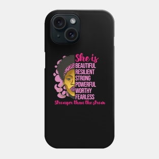 She is stronger than the storm, Black History, Black lives matter Phone Case