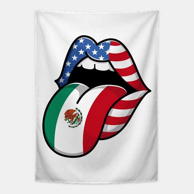 Mexican Pride Mexico Flag Mexican Roots Tapestry by RW