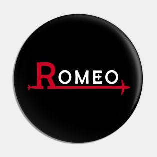 ROMEO Aviation Phonetic Alphabet Pilot Airplane Pin