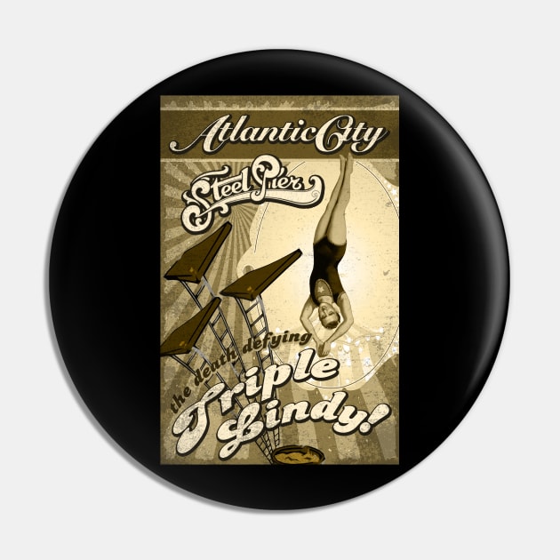 Triple Lindy Pin by BigOrangeShirtShop