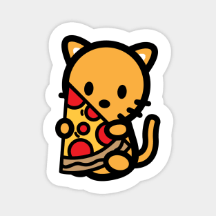 Cat Orange Pizza Food Bambu Cheese Cute Kitten Animal Lover Magnet