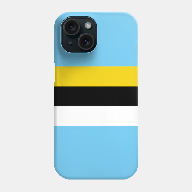 St Lucia Color Block - Blue Yellow Black White Phone Case by IslandConcepts