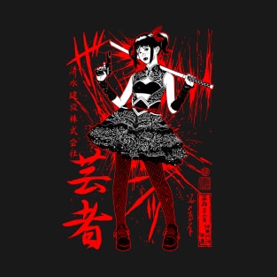 Japanese female student ninja warrior T-Shirt