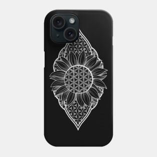 Sunflower mandala of life Phone Case