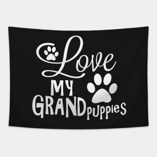 Fun Dog Gifts and Ideas - Love My Grandpuppies with Paws Tapestry