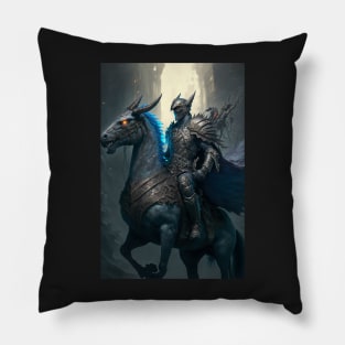 Knight Riding A Wyvern Pillow