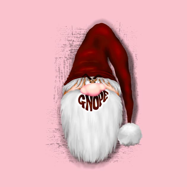 Nope Grumpy Santa Gnome, a.k.a. Gnope Character by BluedarkArt