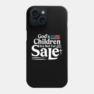 God's Children Are Not For Sale Christian Cross Aemrican Flag Phone Case