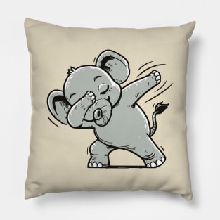 Dabbing Elephant Pillow