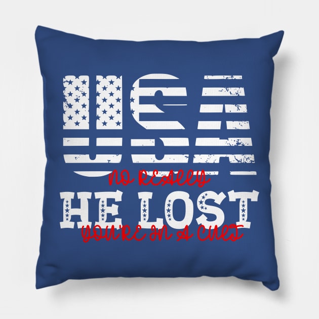 No really he lost you're in a cult Pillow by ALLAMDZ