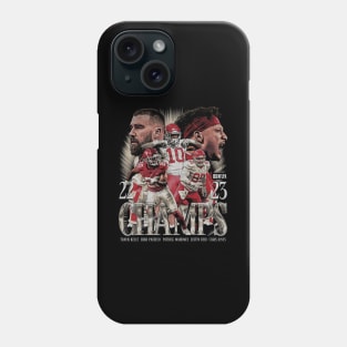 Isiah Pacheco Travis Kelce & Patrick Mahomes Champs Vintage Phone Case