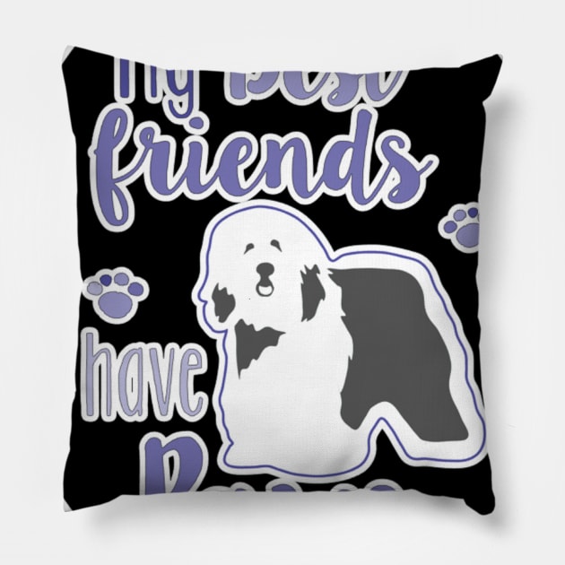 Sheepdog Pillow by PB&J Designs