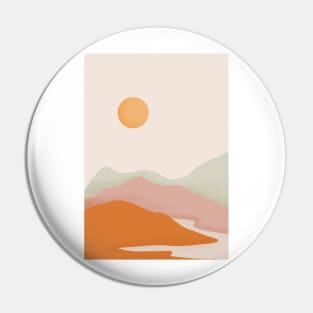 Modern Pastel Tones Mountains Pin