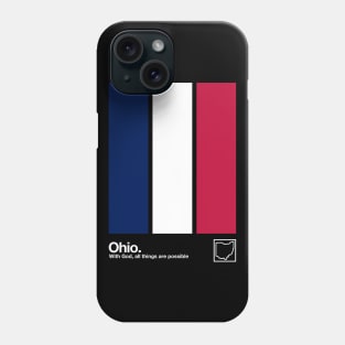 Ohio Flag  // Original Minimalist Artwork Poster Design Phone Case