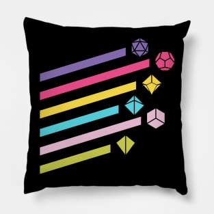 Pastel D20 Dice Unicorn Colors Tabletop RPG Pillow