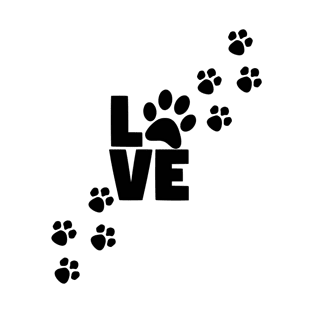 PAWS I Love My DOG T-Shirt