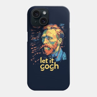 Let It Gogh, Gogh, van gogh portrait, Post-impressionism Phone Case