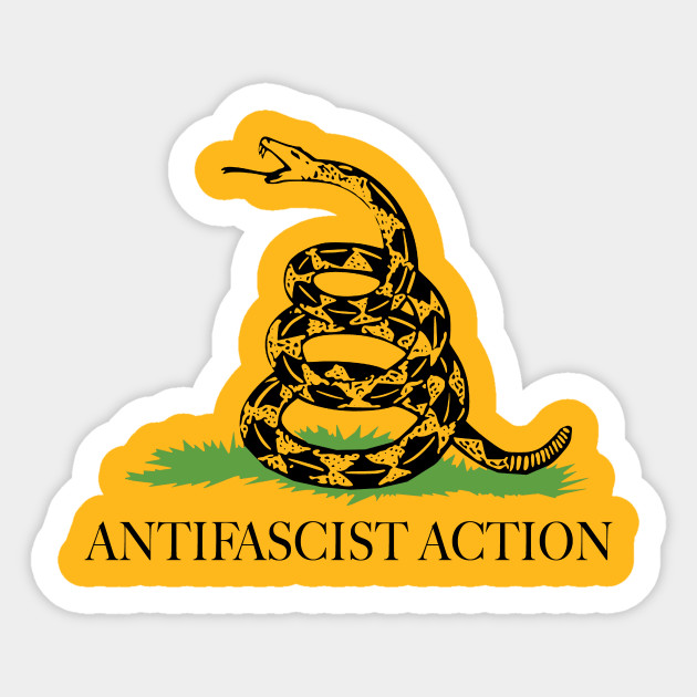 Antifa Snake Dont Tread On Me Sticker Teepublic