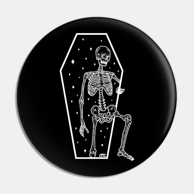 Skeleton Coffin Pin by CharlieWizzard