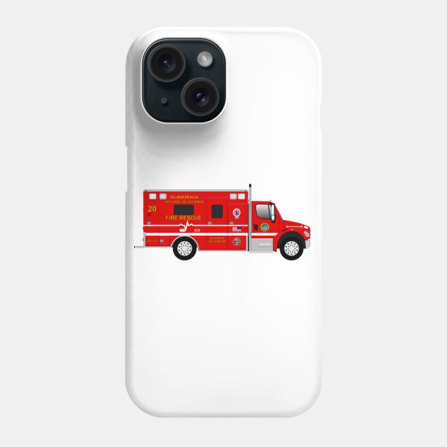 Islamorada Fire Rescue Ambulance Phone Case by BassFishin