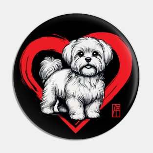 I Love My Maltese - I Love my dog - Enchanting dog Pin