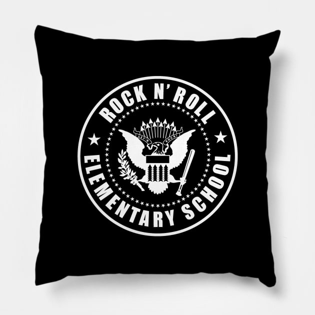 Rock N' Roll Elementary School Pillow by Mike Ralph Creative