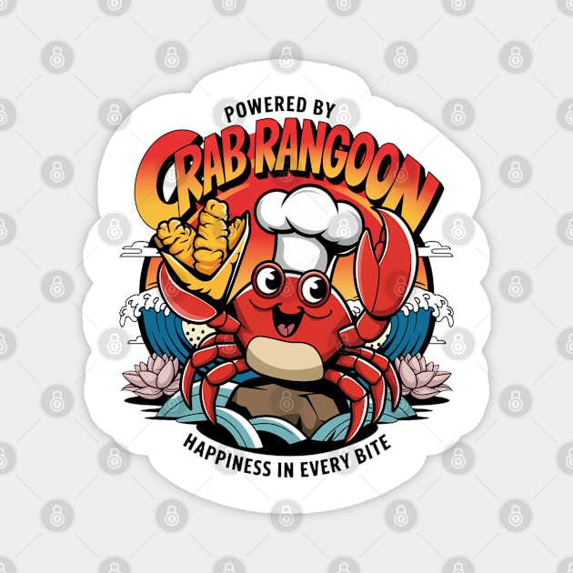 Crab Rangoon Lovers Ultimate Design, Fun, Foodie Fashion for Asian Cuisine Fans Magnet by Pixel Threads 