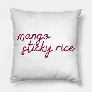 mango sticky rice - maroon red Pillow