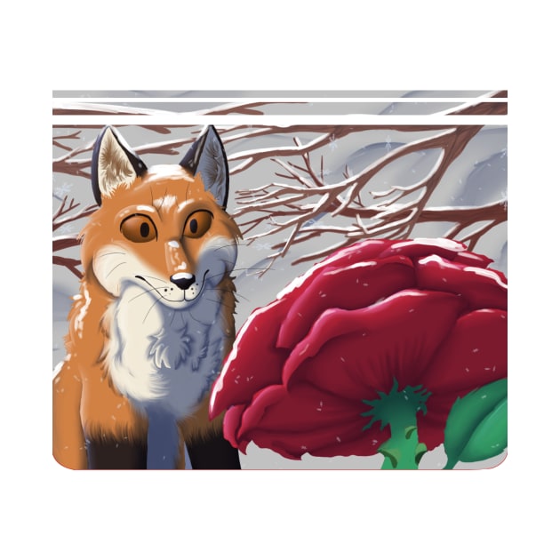 Fox and Rose by lily the bird