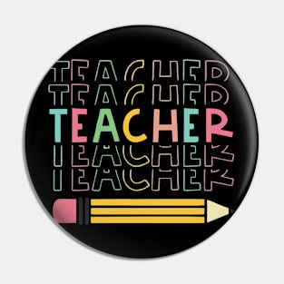 Teacher Appreciation , Colorful Teacher , School Staff Gift Idea Pin