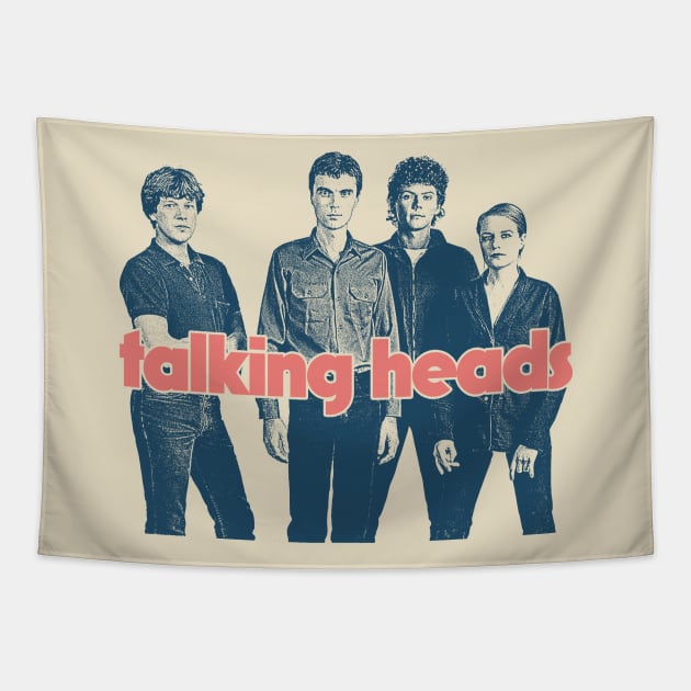 Talking Heads // Retro Style Fan Art Design Tapestry by DankFutura