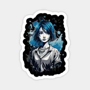 Beautyful painted anime girl Magnet