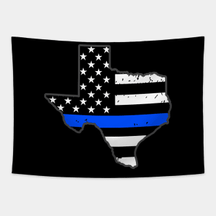 Texas Thin Blue Line - Police Officer Gift - Texas Ranger Tapestry