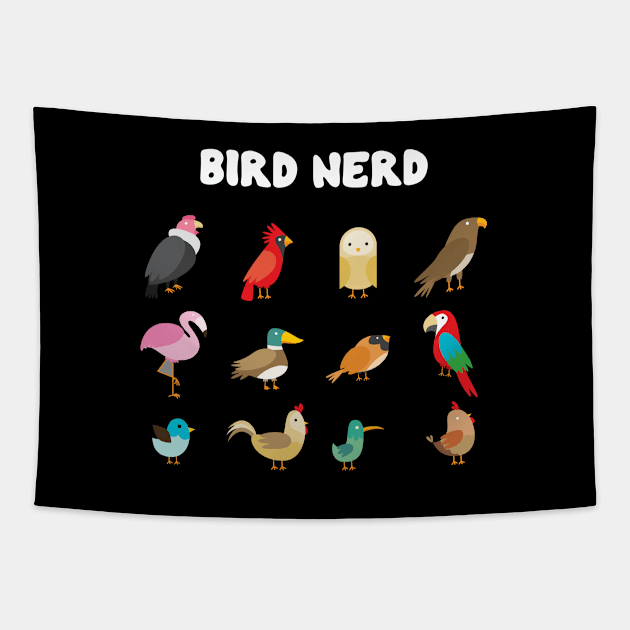 Birder - Bird Nerd Tapestry by Kudostees