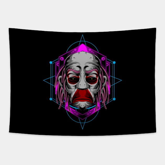 sad clown Tapestry by sugiartoss_