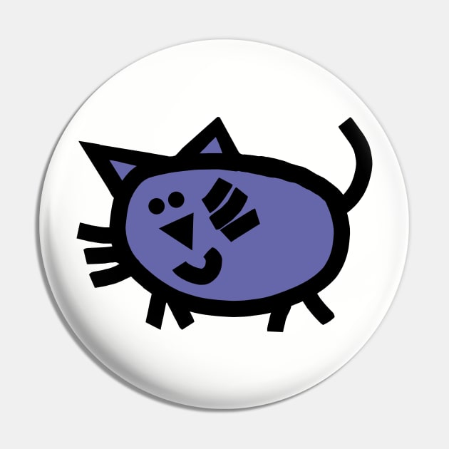 Very Peri Periwinkle Blue Kitty Cat Color of the Year 2022 Pin by ellenhenryart