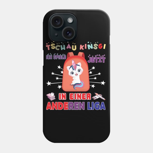 Einschulung Katze Einhorn Phone Case by Lin-Eve