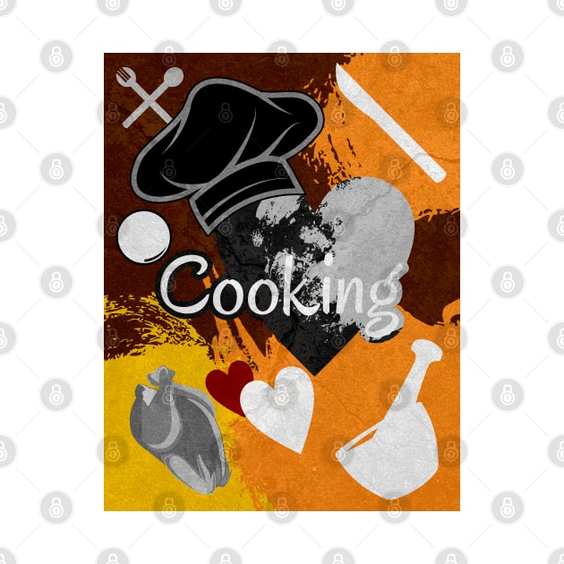 I love cooking poster vintage by Nana On Here