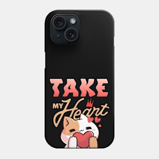 Cute design 'Take my heart' Phone Case