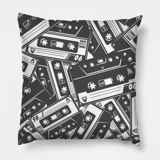 retro audio cassette Pillow by salimax