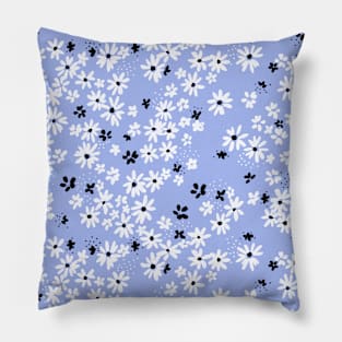 Tossed Daisy Flowers Pillow