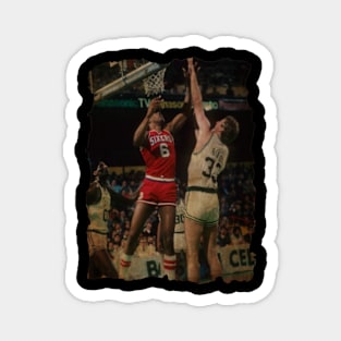 Larry Bird vs Julius Erving Vintage Magnet