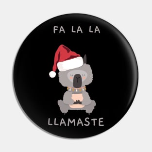 fa la la llamaste llama funny christmas llama design Pin