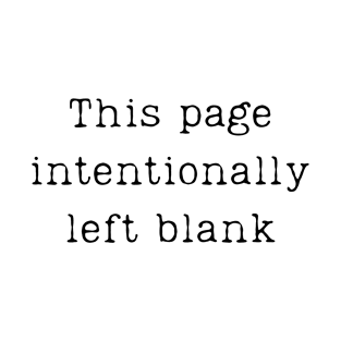 This page intentionally left blank T-Shirt
