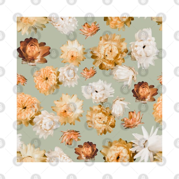 Tropical Flowers Seamless Pattern by Aanmah Shop