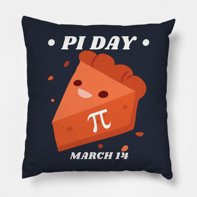 Cute Pi Pie Pie Day March 14 - National Pi Day Pillow by DPattonPD