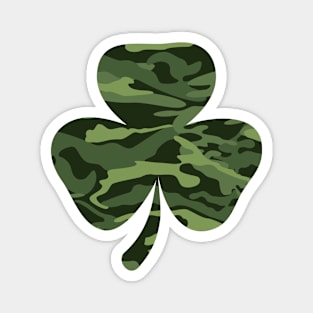 Clover Leaf with green camouflage pattern. Magnet