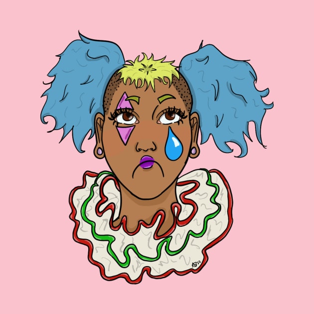 Sad clown girl by Scootin Newt