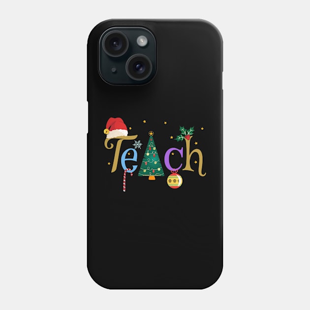 Pretty Teacher's Christmas Holiday Phone Case by Dibble Dabble Designs